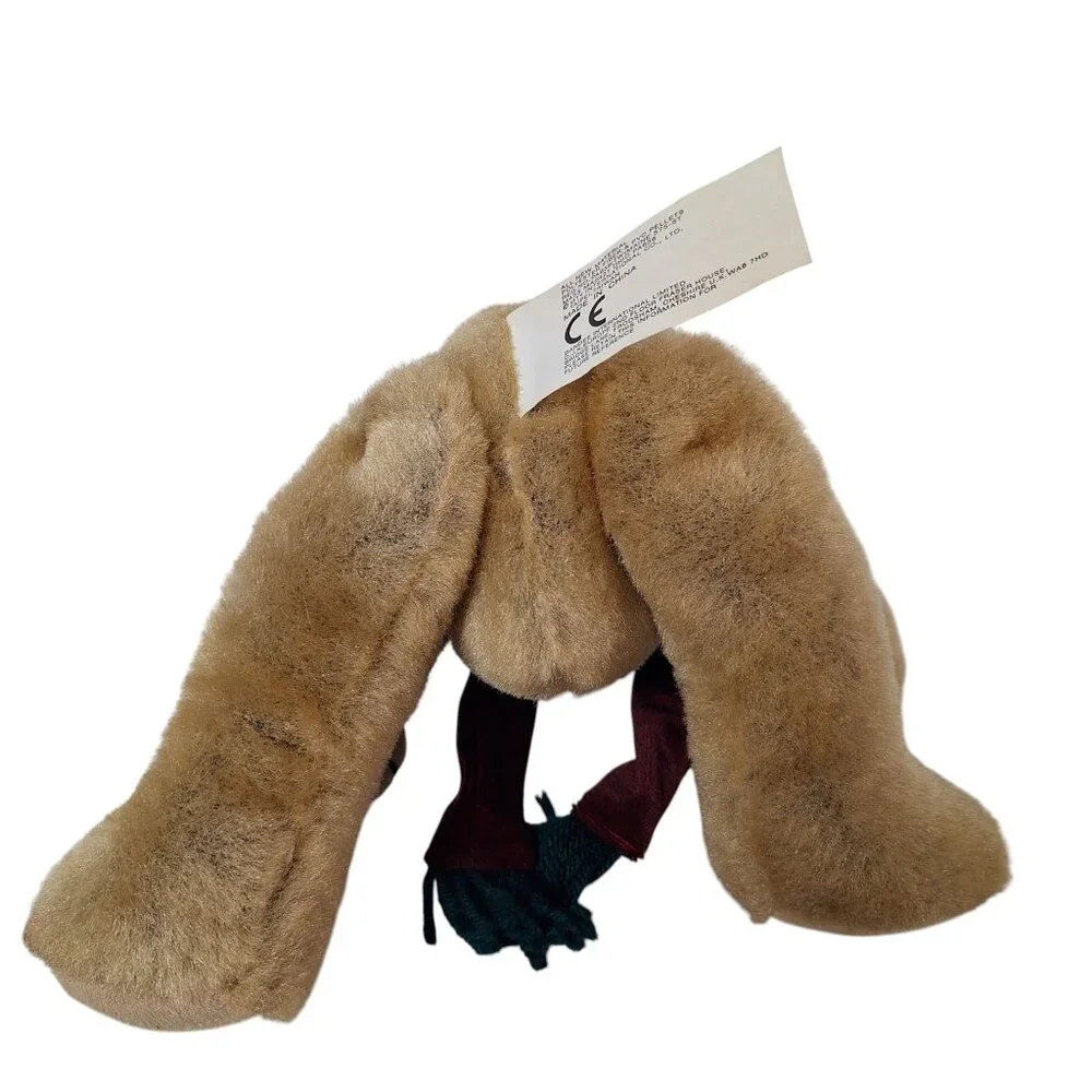 Vintage 2002 Dan Dee Christmas Teddy Bear Maroon Scarf 13 Inch - Picture 5 of 7